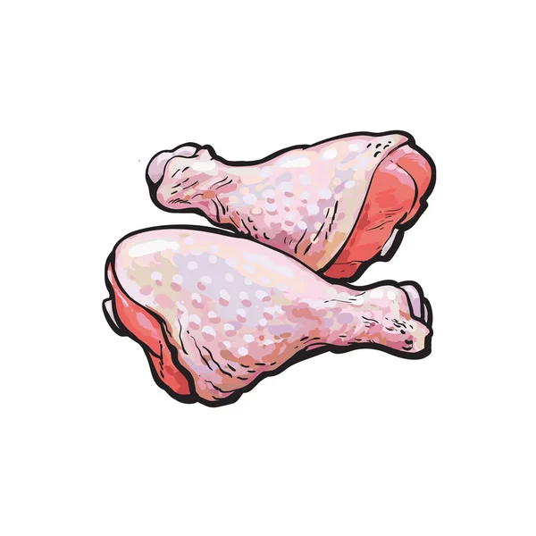 Эскиз векторных куриных ног — стоковый вектор