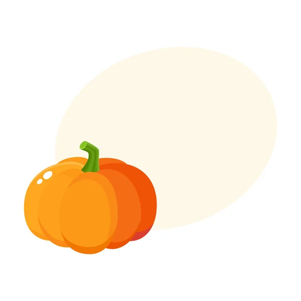 Mignon style dessin animé citrouille, Halloween, symbole d'action de grâces, élément de décoration — Image vectorielle