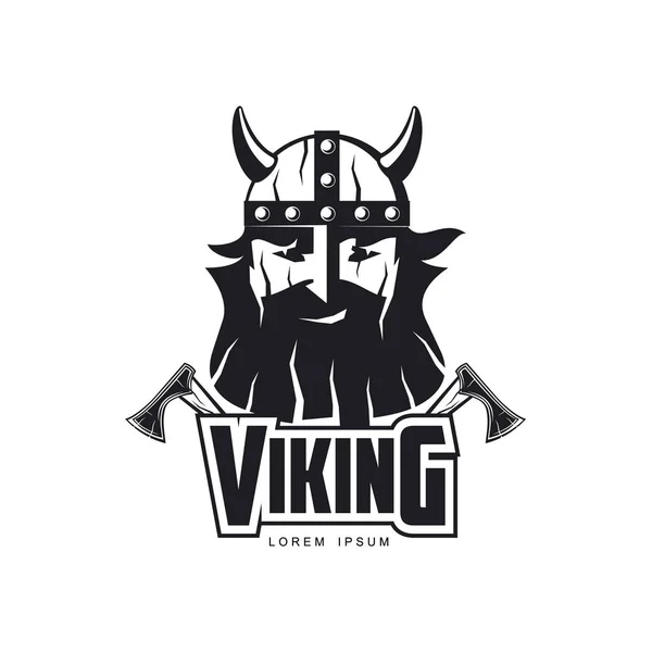 Vector vikingi icon logo simplu plat izolat — Vector de stoc