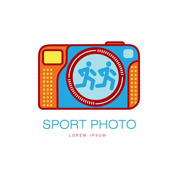 Vector deporte foto cámara icono aislado . — Archivo Imágenes Vectoriales