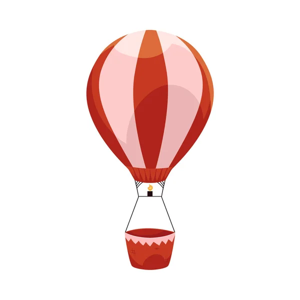 Passeio de balão de ar quente no parque de diversões — Vetor de Stock