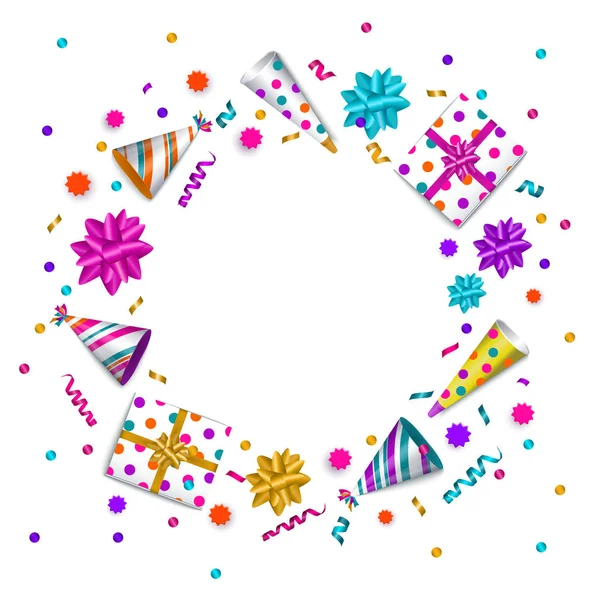 Carte de voeux d'anniversaire, bannière avec espace pour le texte — Image vectorielle