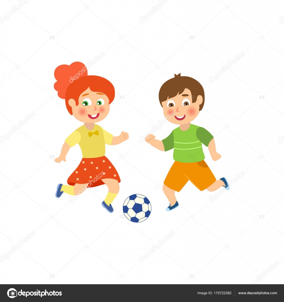 Desenho de menino jogando futebol no fundo branco