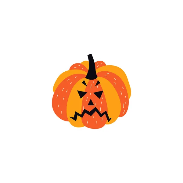 Vector plano calabaza de halloween — Vector de stock