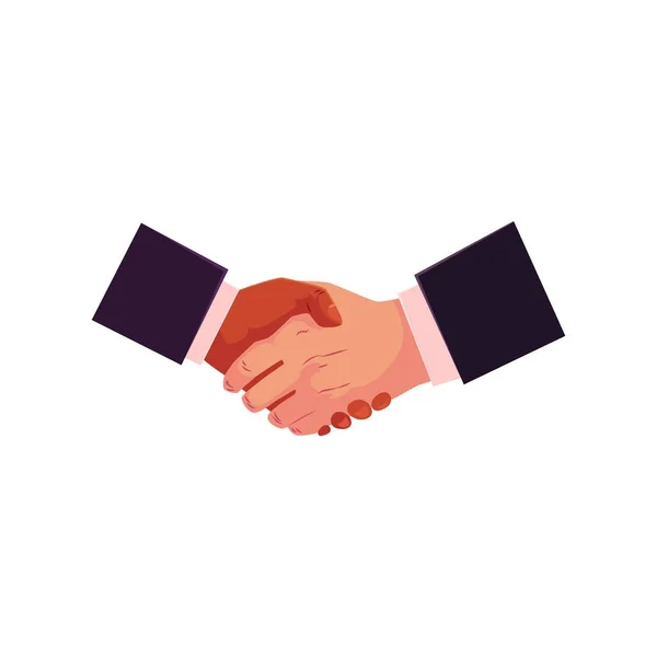 Aperto de mão, aperto de mão, acordo, conceito de parceria — Vetor de Stock