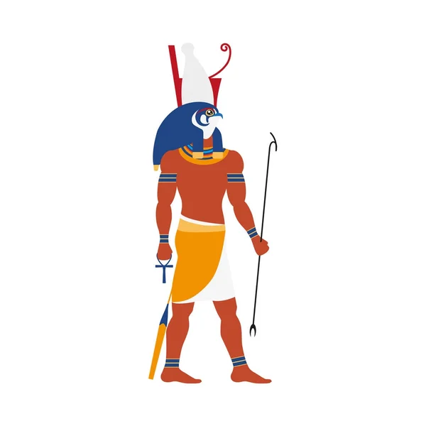 Vektor flache Horus ägyptischen Gott Symbol — Stockvektor