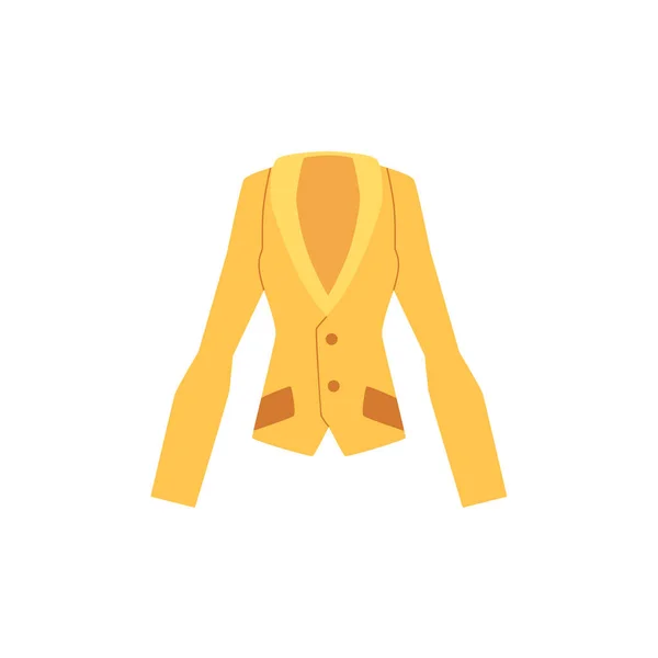 Vector plano de dibujos animados formal mujer chaqueta aislada — Vector de stock