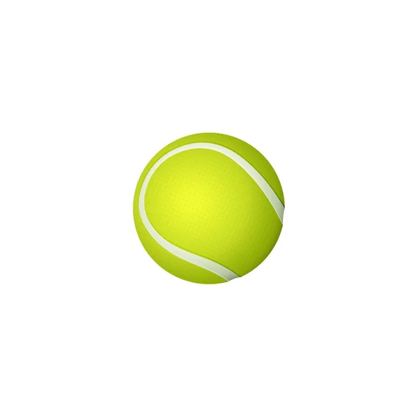Vector plano de dibujos animados pelota de tenis aislado — Vector de stock