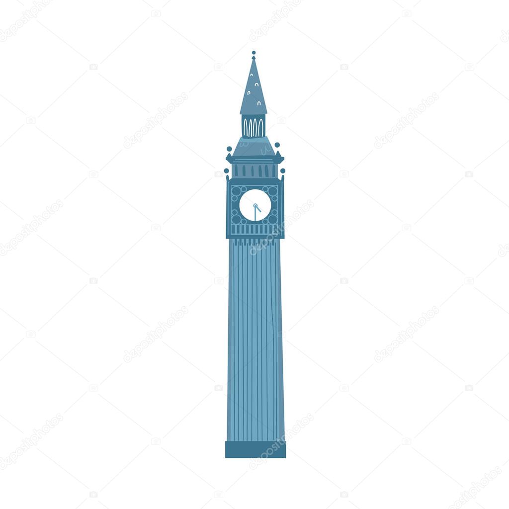London Big Ben clock tower, London, England symbol