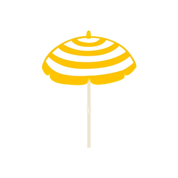 Vector plano playa paraguas icono — Vector de stock