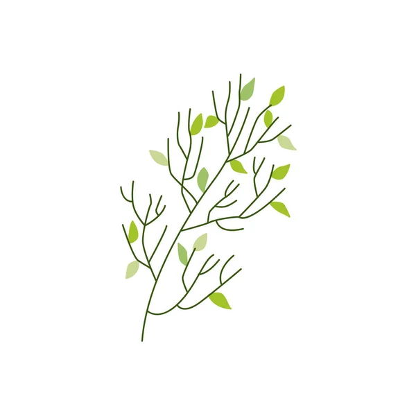 ベクトル フラット抽象的な緑色植物のアイコン — ストックベクタ