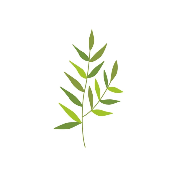 Vektor platt abstrakt grön växt-ikonen — Stock vektor