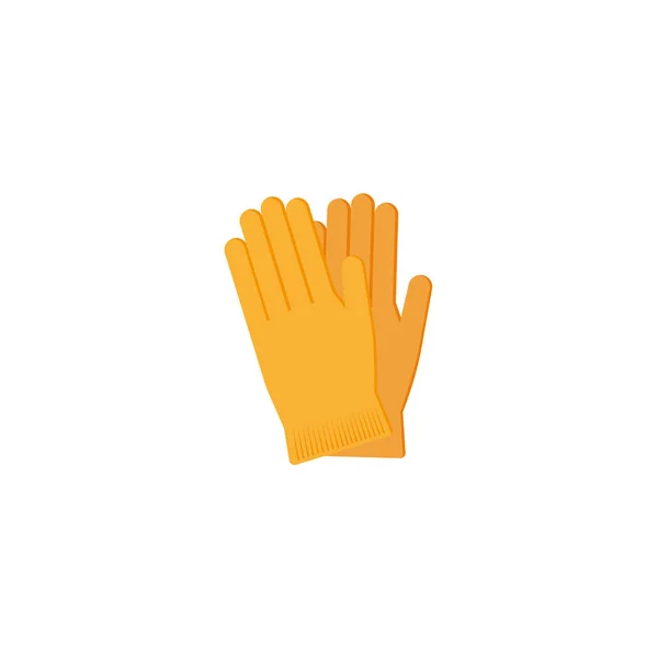 Vector flat working rubber gloves icon — Stock Vector