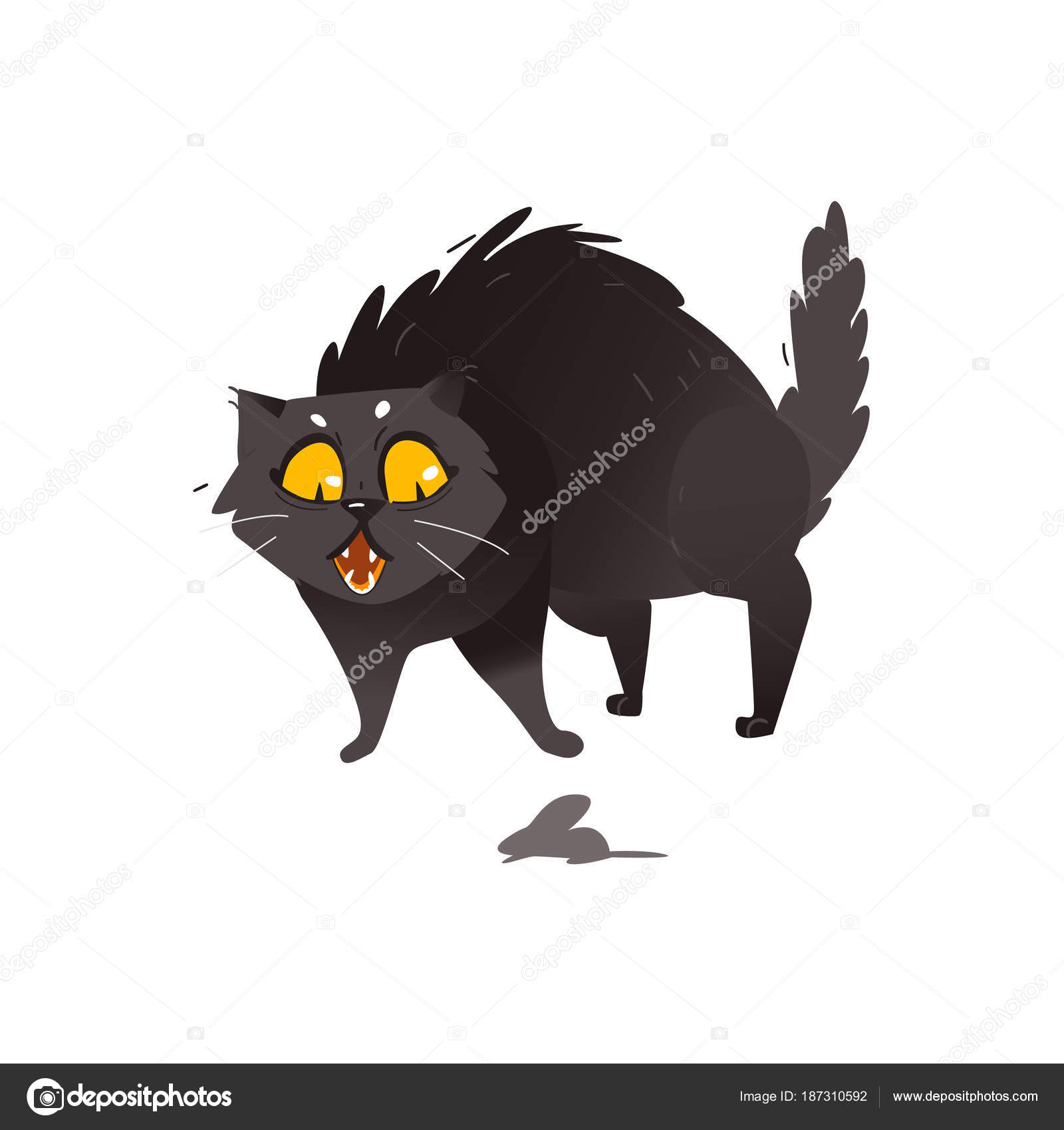 Cute fluffy fat black cat scared of little mouse Stock Vector Image by ©Sabelskaya #187310592 Cute fluffy fat black cat scared of little mouse Stock Vector Image by ©Sabelskaya #187310592