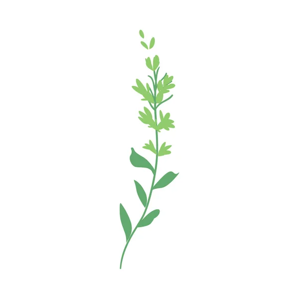 Vector plano abstracto verde helecho planta icono — Vector de stock