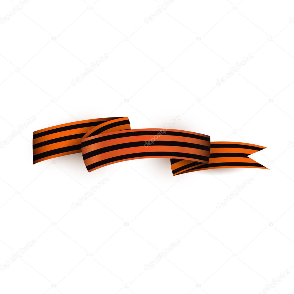 Vector flat george ribbon victory day icon