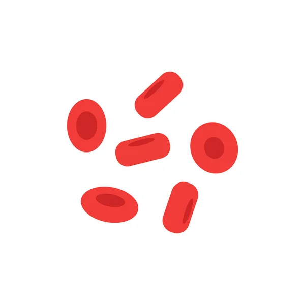 Vector flat red blood cells icon. — Stock Vector