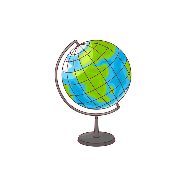 World globe map from Africa and Europe side isolated on white background. — Stock Vector