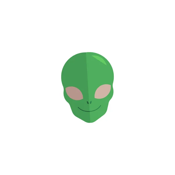 Rosto alienígena vetorial, ícone da criatura extraterrestre —  Vetores de Stock