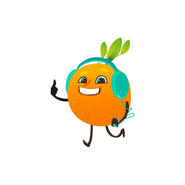 Vettoriale cartone animato arancione partito personaggio — Vettoriale Stock