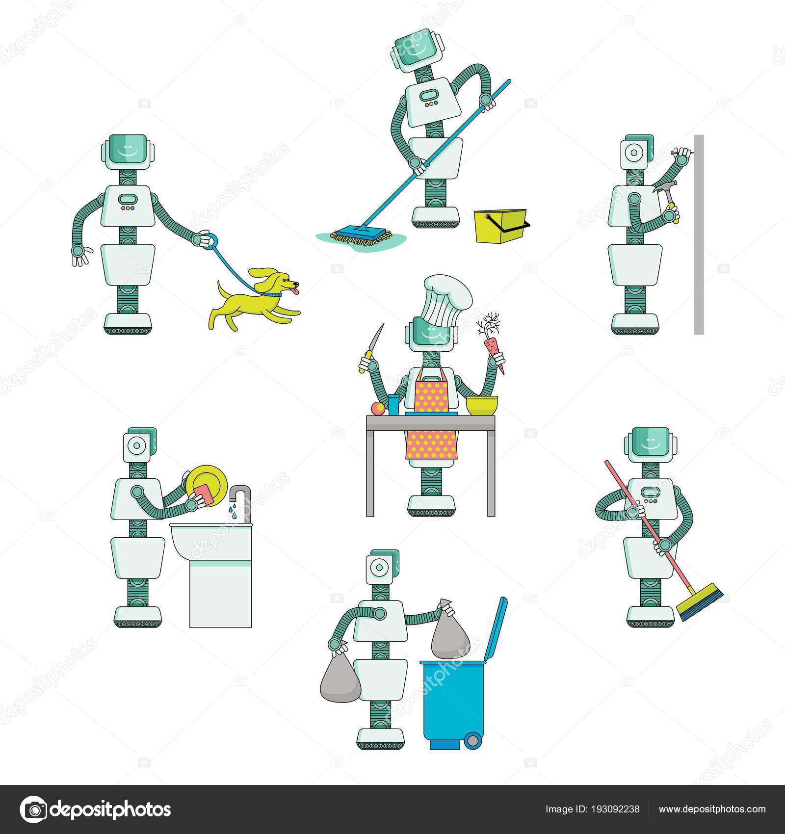 robot doing housework