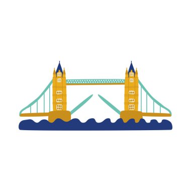 vektör düz tower bridge Birleşik Krallık simgesi