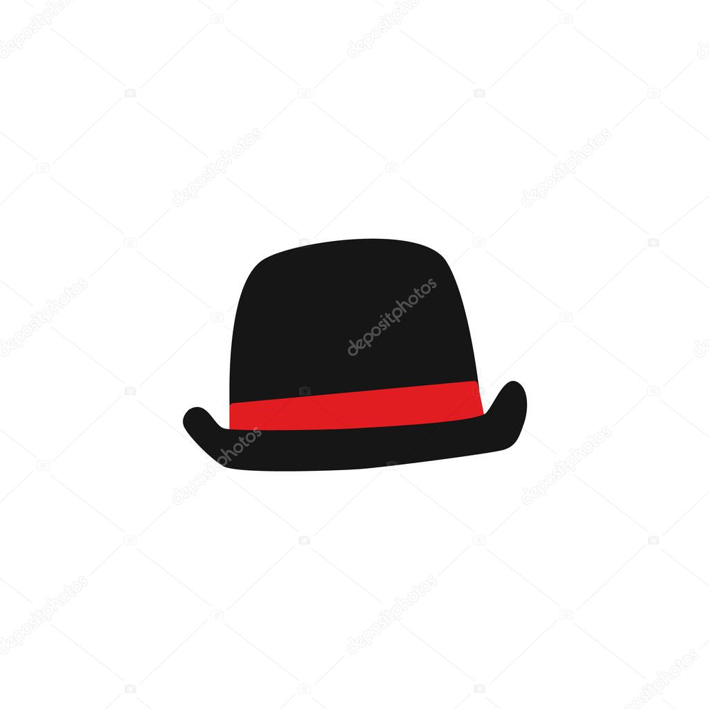 Vector flat old british english gentleman hat
