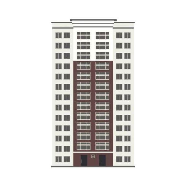 Vector apartamento plano, edifício residencial —  Vetores de Stock