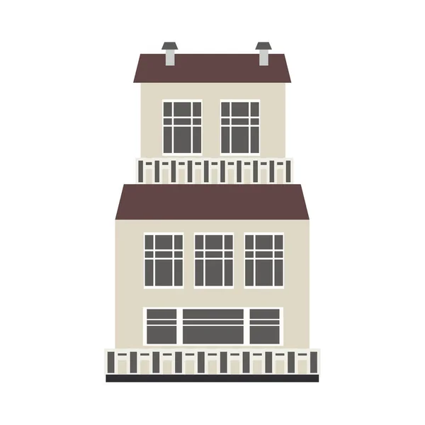 Vettore appartamento casa privata edificio cottage — Vettoriale Stock