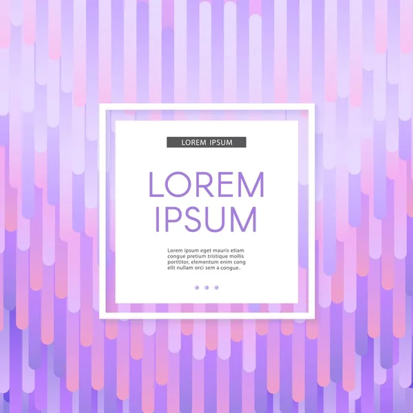 Glitched geometrische kleurrijke banner met ingang van de vervorming in trendy ultra violet kleur met wit copy ruimte. — Stockvector