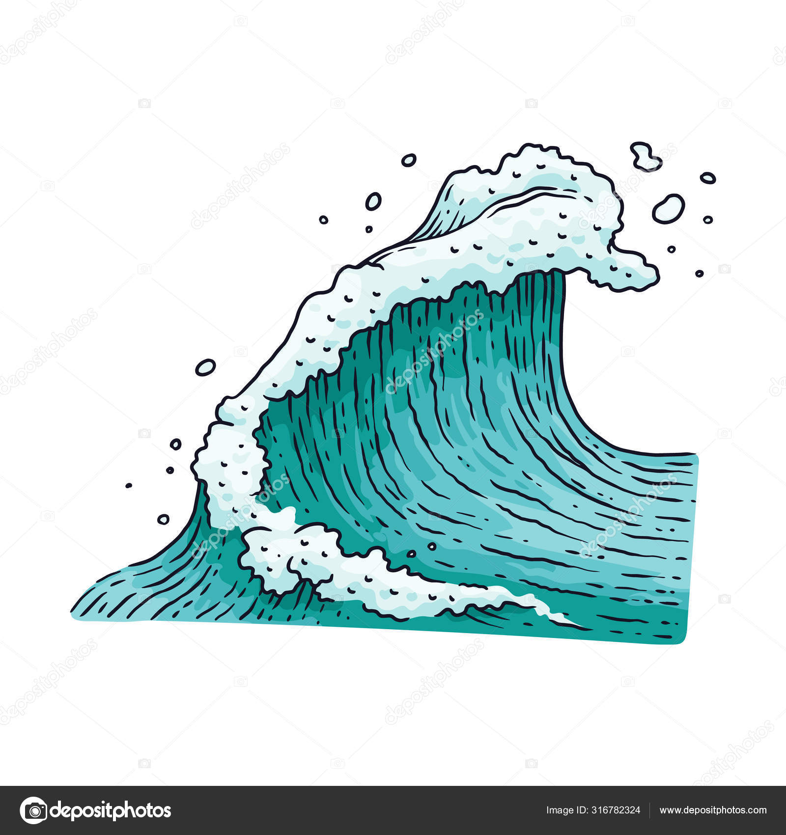 wallpapers Water Ocean Background Cartoon ocean or sea water blue wave cartoon vector illustration isolated on background vector image by c sabelskaya vector stock 316782324