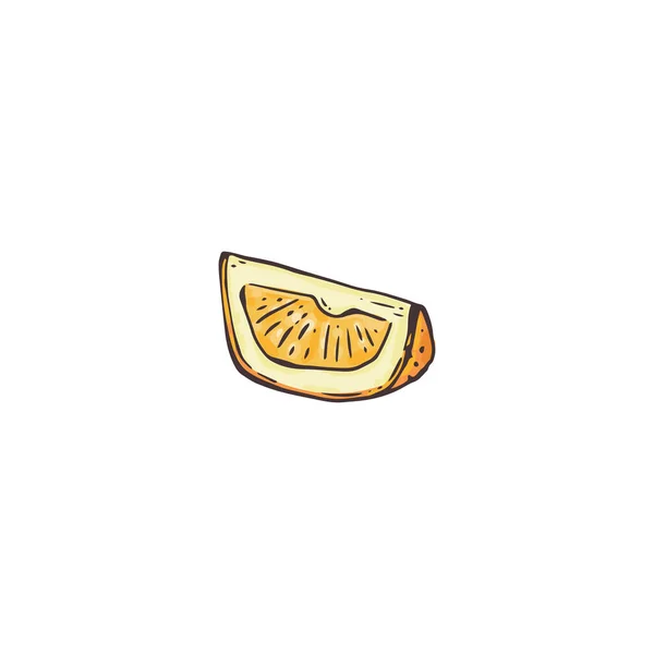 白色背景下孤立的柠檬片 — 图库矢量图片