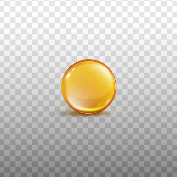 Golden oil drip in round sphere shape - isolated vector illustration — Stock Vector