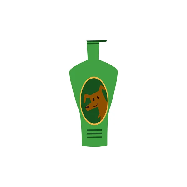 Haustiere Behandlung Shampoo Flasche Symbol, flach Cartoon Vektor Illustration isoliert. — Stockvektor