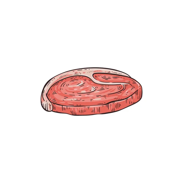 Ilustrasi gambar vektor kartun potongan daging babi atau daging sapi terisolasi . - Stok Vektor