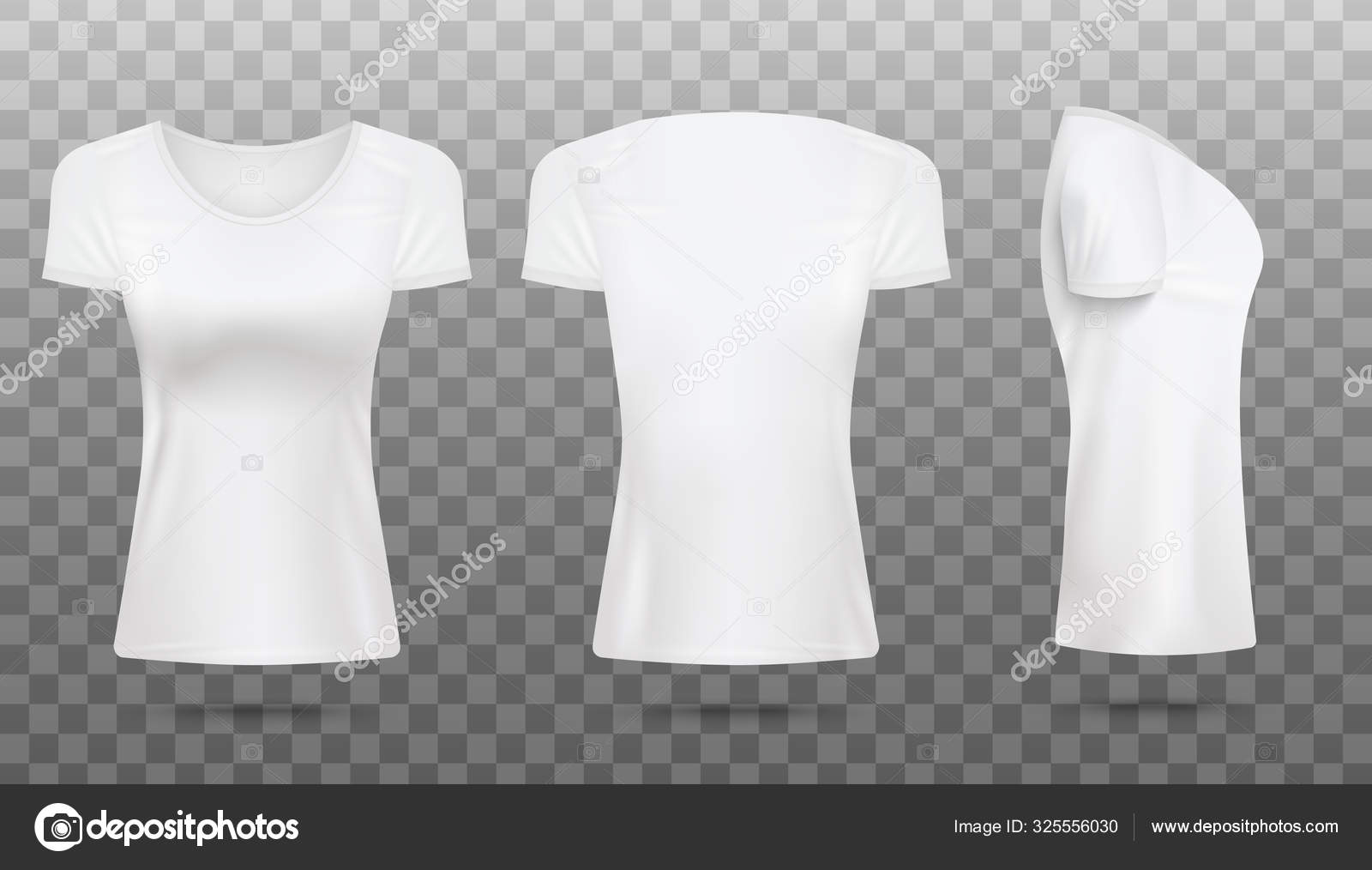 Long sleeve plain white t-shirt mockup isolated on transparent