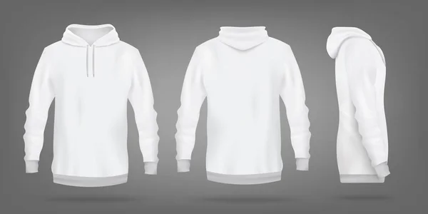 Sweatshirt blank template design realistic vector illustration isolated. — Stock Vector