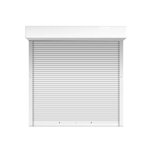 Closed plastic blinds or jalousie realistic vector illustration mockup isolated. — Stock Vector