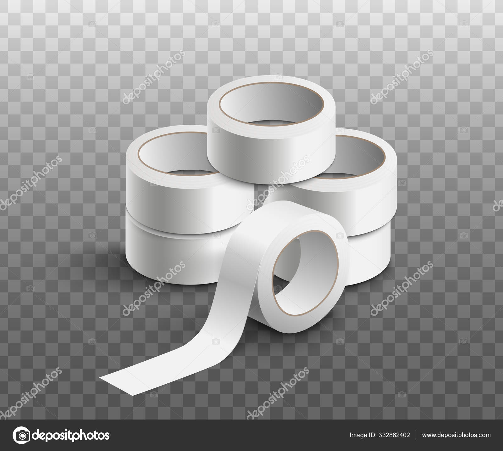 Download Pile Of Scotch Tape Rolls Realistic Vector Mockup Illustration Isolated Stock Vector C Sabelskaya 332862402 PSD Mockup Templates