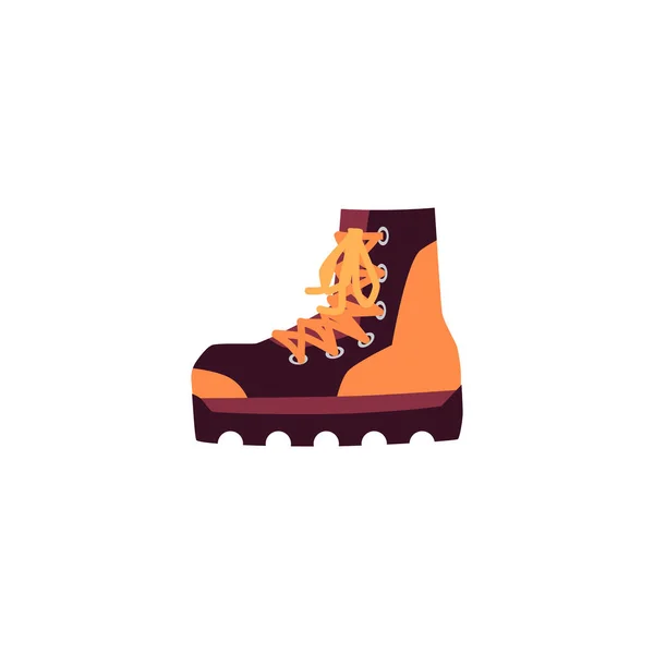 Icono de escalada zapatos altos plana ilustración vector de dibujos animados aislados . — Vector de stock