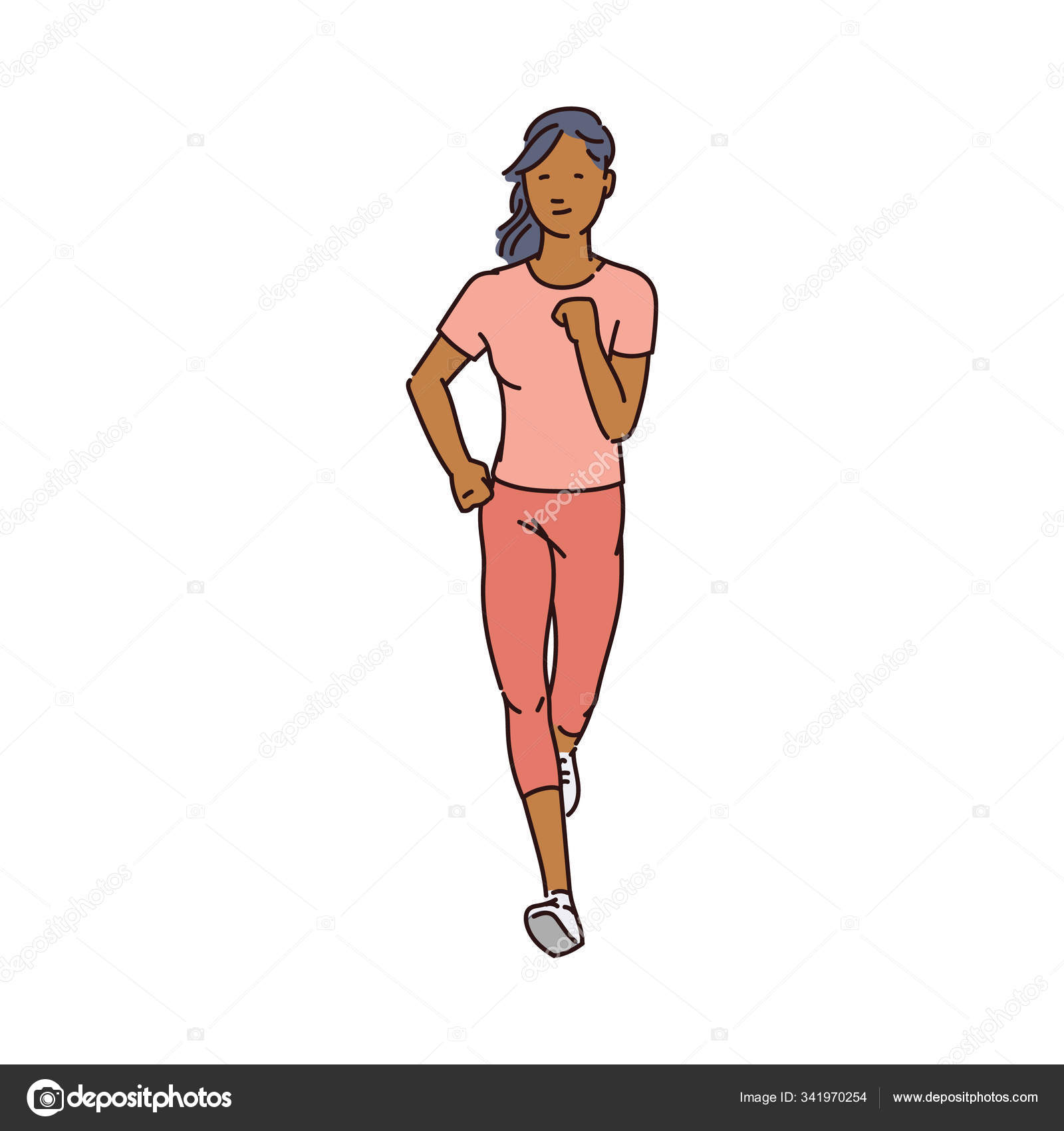 Cartoon woman running seen from front view - drawing of female runner athlete Stock Vector Image by ©Sabelskaya #341970254 Cartoon woman running seen from front view - drawing of female runner athlete Stock Vector Image by ©Sabelskaya #341970254