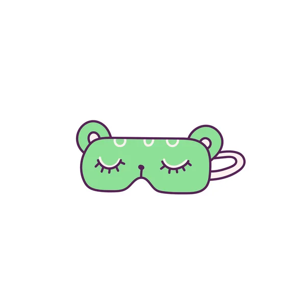 Beautiful sleeping mask icon sketch cartoon vector illustration isolated. — 스톡 벡터