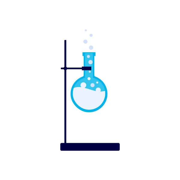 Chemical test tubes and flasks rag, flat cartoon vector illustration isolated. — 스톡 벡터