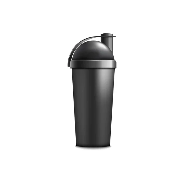 Drink shaker or sport protein container realistic vector illustration isolated. — Stock vektor