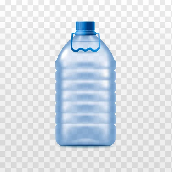 Шаблон пластикової пляшки води контейнер реалістичний Векторні ілюстрації ізольовані . — стоковий вектор