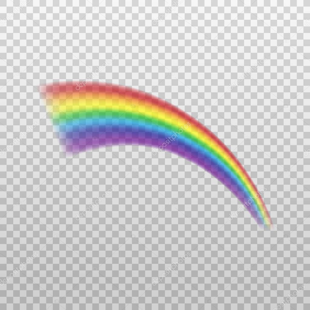 Rainbow spectrum colors arch mockup realistic vector illustration isolated.