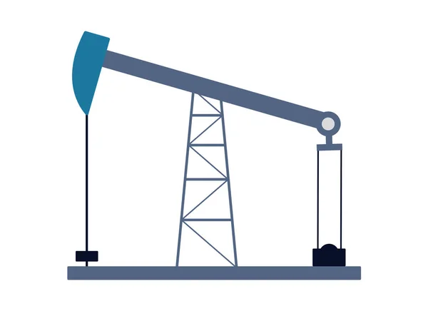 Ölindustrie Pumpjack isoliert auf weißem Hintergrund — Stockvektor