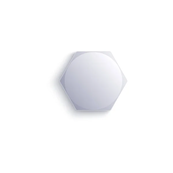 Cabeça hexagonal de parafuso ou parafuso de metal 3d ilustração vetorial realista isolado . —  Vetores de Stock