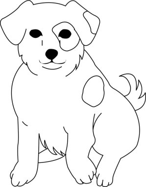 Köpek vektör çizgisi. İzole edilmiş. Stres karşıtı renklendirme sayfası, dövme, poster, baskı, tişört, davetiye, kartlar, afişler, el ilanları, takvimler, vb - çizimler: