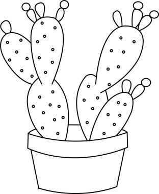 Kaktüs vektör çizgisi. İzole edilmiş. Stres karşıtı renklendirme sayfası, dövme, poster, baskı, tişört, davetiye, kartlar, afişler, el ilanları, takvimler, vb - çizimler: